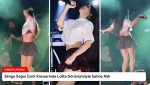 Simge Sağın İzmir Konserinde Lolita Görünümüyle Sahne Aldı