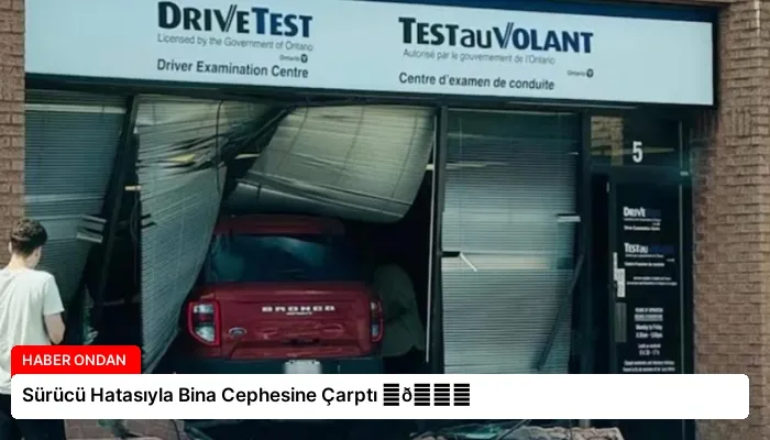 Sürücü Hatasıyla Bina Cephesine Çarptı ⏬👇