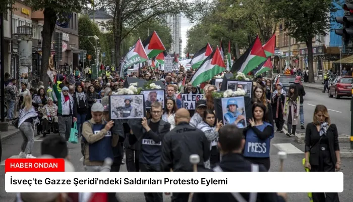 İsveç’te Gazze Şeridi’ndeki Saldırıları Protesto Eylemi