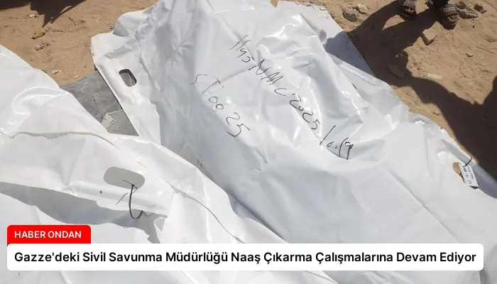 Gazze’deki Sivil Savunma Müdürlüğü Naaş Çıkarma Çalışmalarına Devam Ediyor