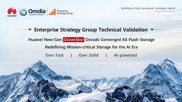 Huawei Yeni Nesil OceanStor Dorado Converged All-Flash Storage, Enterprise StrategyGroup Teknik Doğrulamasından Geçti