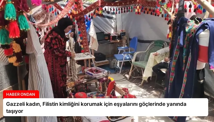 Gazzeli kadın, Filistin kimliğini korumak için eşyalarını göçlerinde yanında taşıyor
