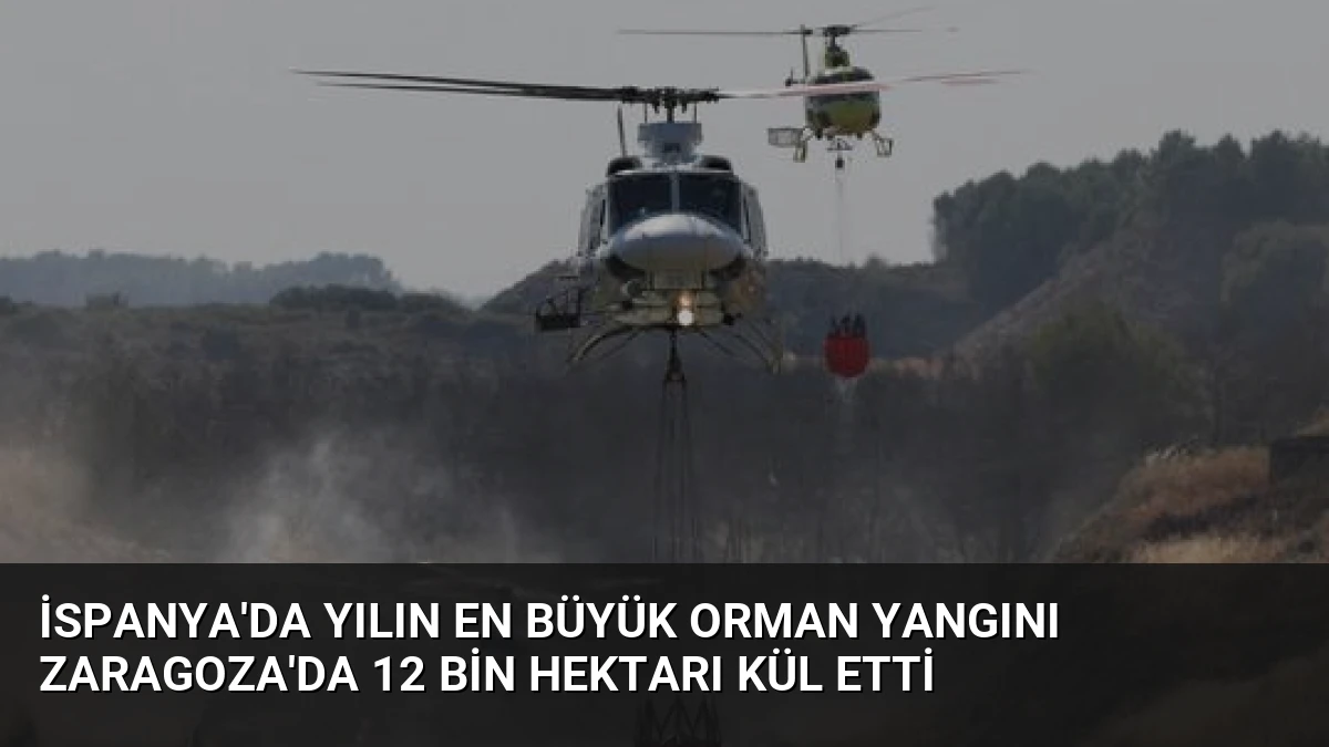 İspanya’da Yılın En Büyük Orman Yangını Zaragoza’da 12 Bin Hektarı Kül Etti